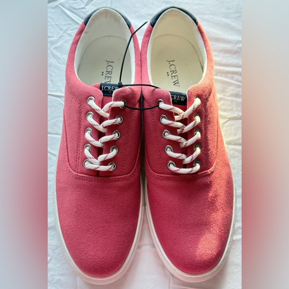 J. Crew Women's Coral Canvas Sneakers